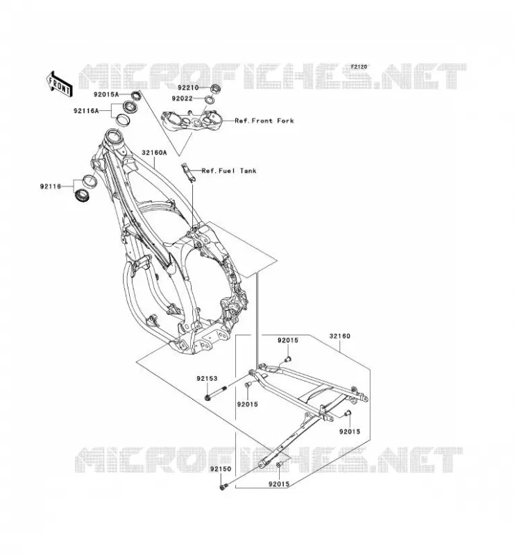CH&Acirc;SSIS Kawasaki TOUT-TERRAIN 450 2006 KX450F  KX450D6F