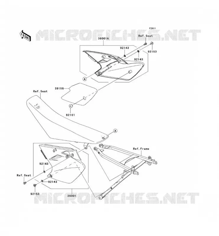 CACHE LAT&Eacute;RAL Kawasaki TOUT-TERRAIN 450 2006 KX450F  KX450D6F