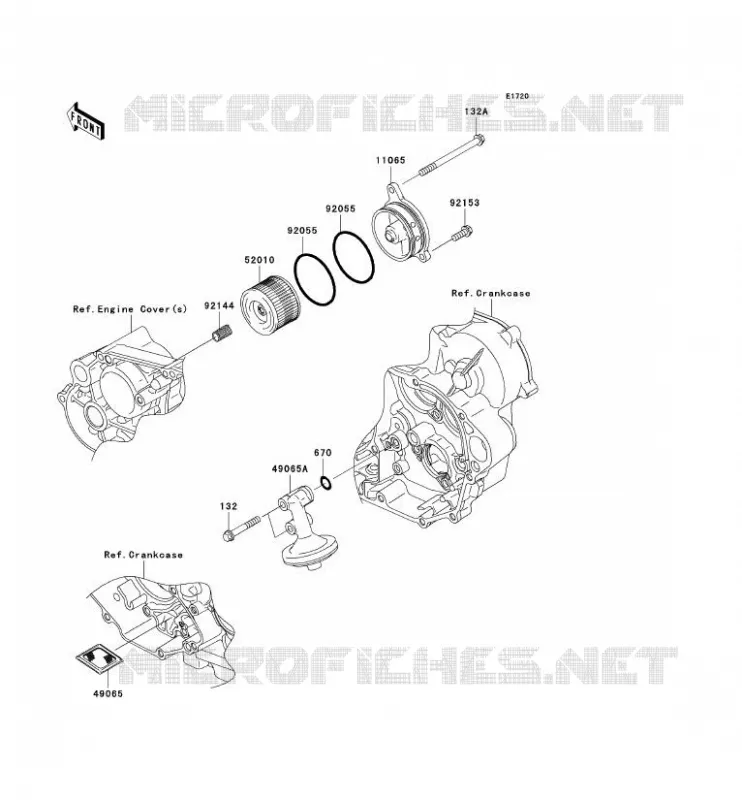 FILTRE &Agrave; HUILE Kawasaki TOUT-TERRAIN 450 2009 KX450F  KX450E9F