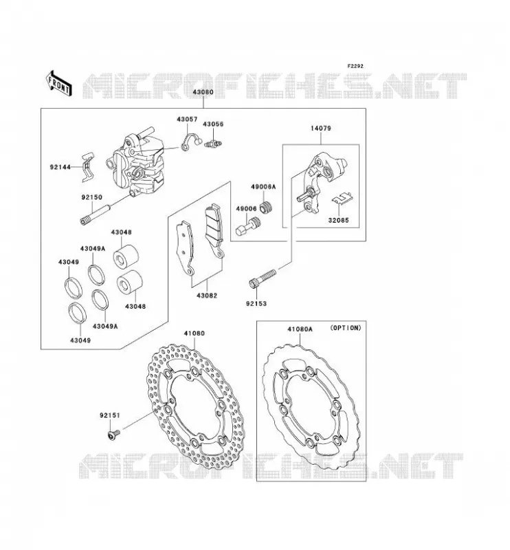FREIN AVANT Kawasaki TOUT-TERRAIN 450 2011 KX450F  KX450EBF