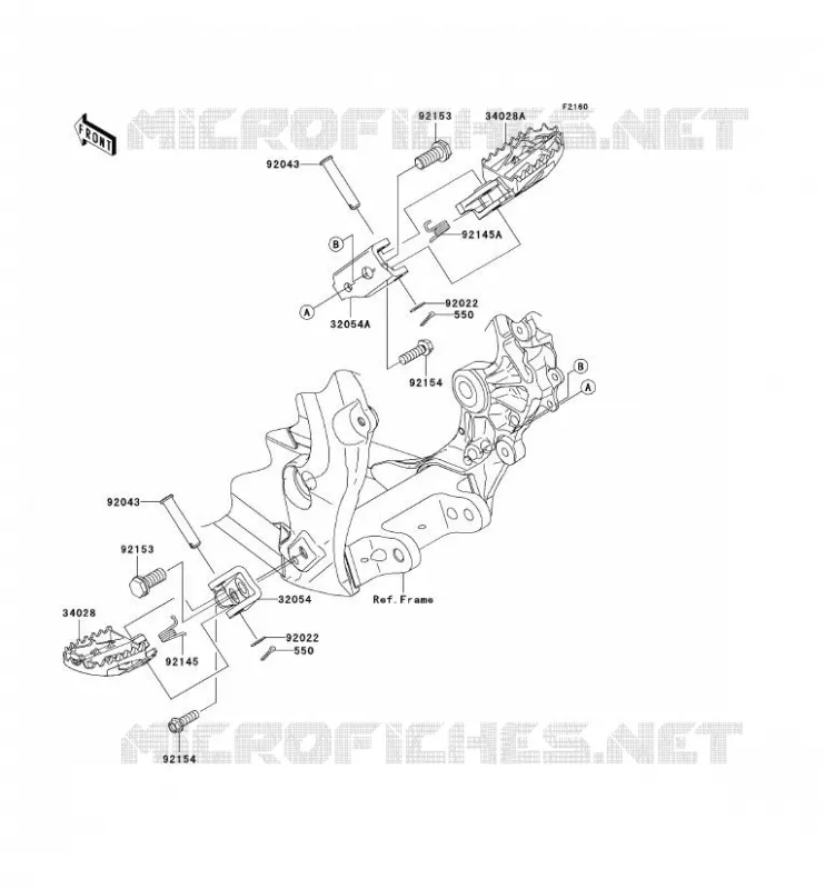 REPOSE PIED Kawasaki TOUT-TERRAIN 450 2011 KX450F  KX450EBF