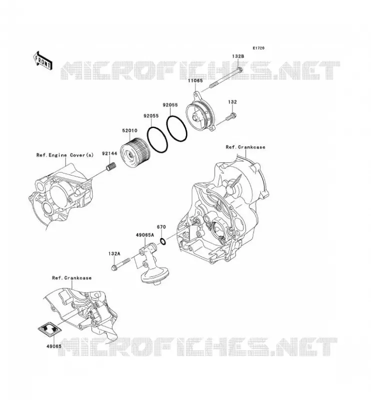 FILTRE &Agrave; HUILE Kawasaki TOUT-TERRAIN 450 2012 KX450F  KX450FCF