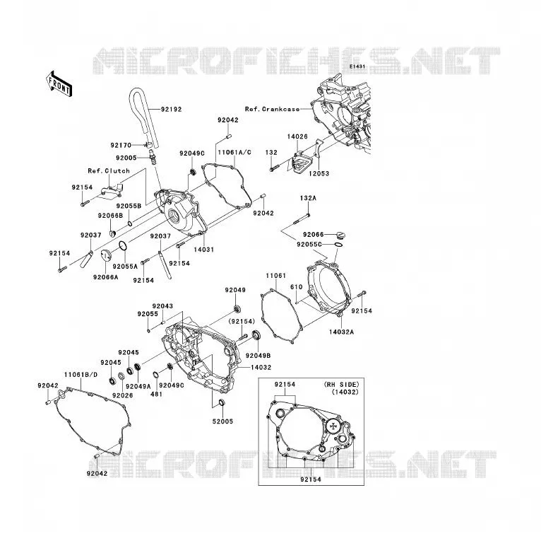 COUVERCLES MOTEUR Kawasaki TOUT-TERRAIN 450 2012 KX450F  KX450FCF