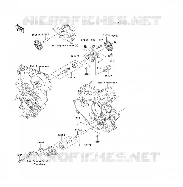 POMPE A HUILE Kawasaki TOUT-TERRAIN 450 2012 KX450F  KX450FCF