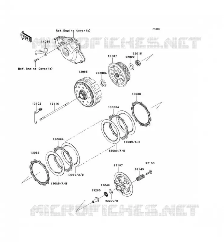 EMBRAYAGE Kawasaki TOUT-TERRAIN 450 2013 KX450F  KX450FDF