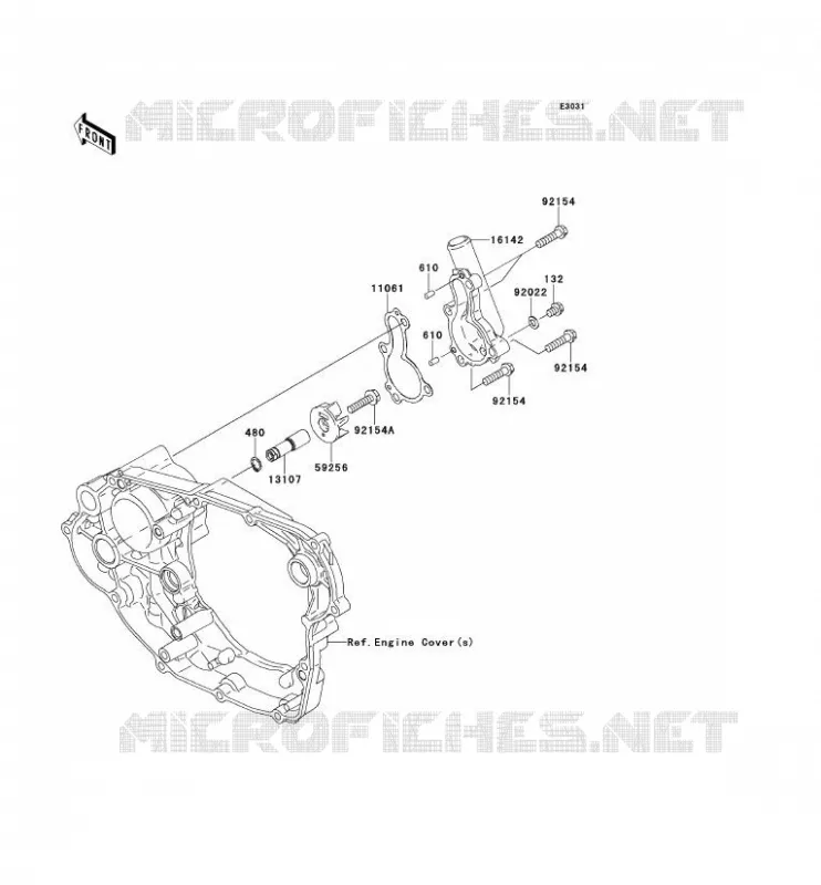 POMPE &Agrave; EAU Kawasaki TOUT-TERRAIN 450 2013 KX450F  KX450FDF