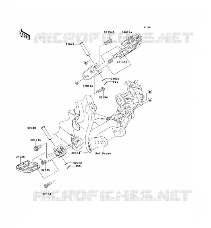 REPOSE PIED Kawasaki TOUT-TERRAIN 450 2014 KX450F  KX450FEF