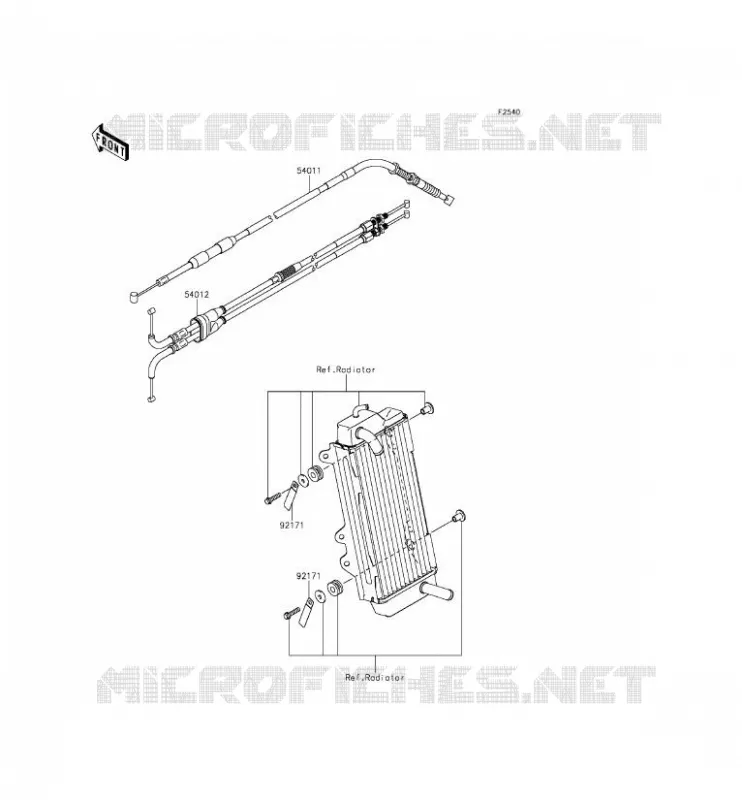 CABLES Kawasaki TOUT-TERRAIN 450 2015 KX450F  KX450FFF