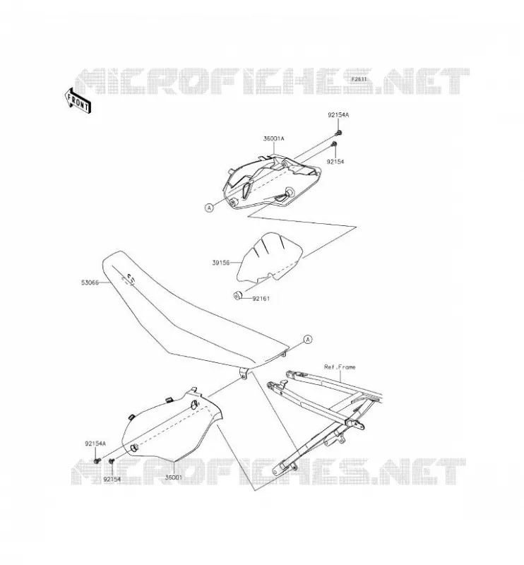 CACHE LAT&Eacute;RAL Kawasaki TOUT-TERRAIN 450 2015 KX450F  KX450FFF