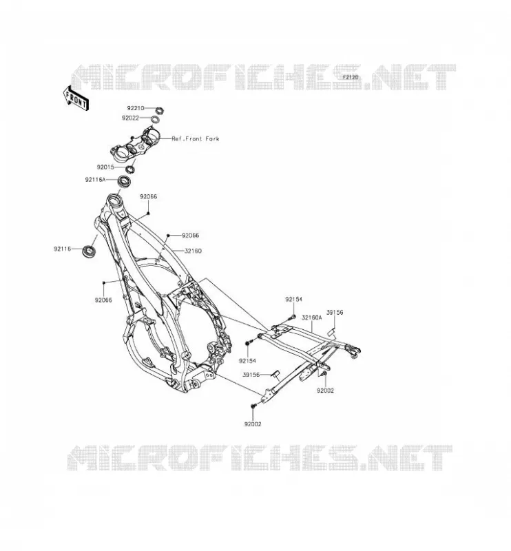CH&Acirc;SSIS Kawasaki TOUT-TERRAIN 450 2016 KX450F  KX450HGF