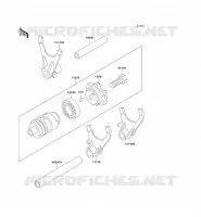 BARILLET/FOURCHETTE pour Kawasaki KX500 1989
