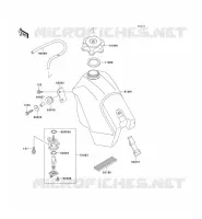 RESERVOIR CARBURANT pour Kawasaki KX500 1989