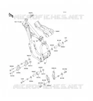 PIECE DE CADRE (COUVERTURE) pour Kawasaki KX500 1999