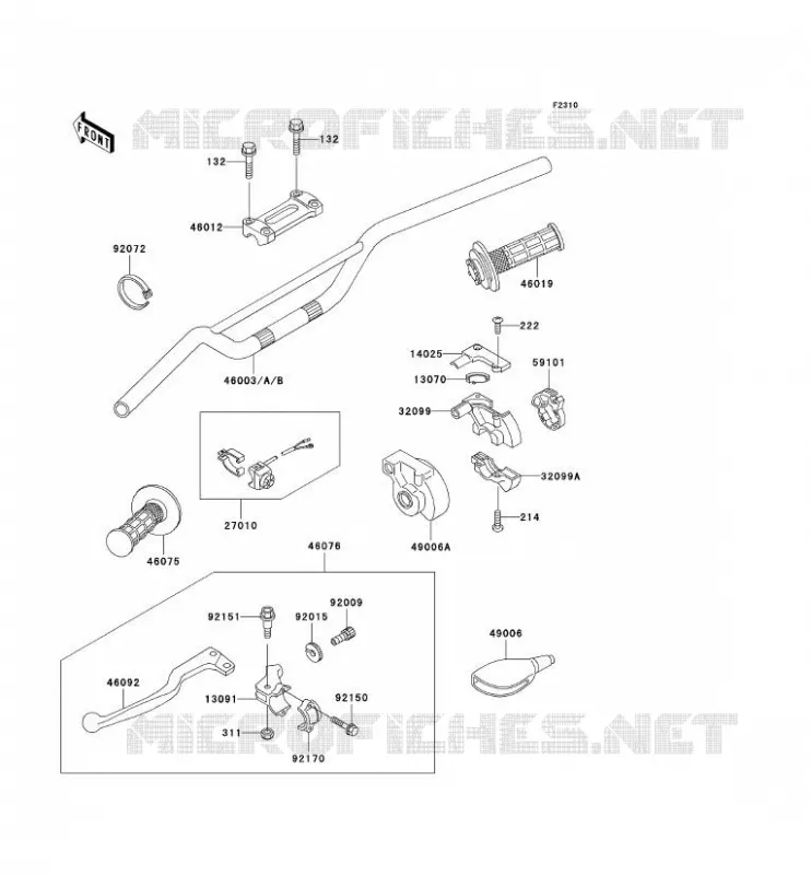 GUIDON Kawasaki TOUT-TERRAIN 500 1999 KX500  KX500-E11