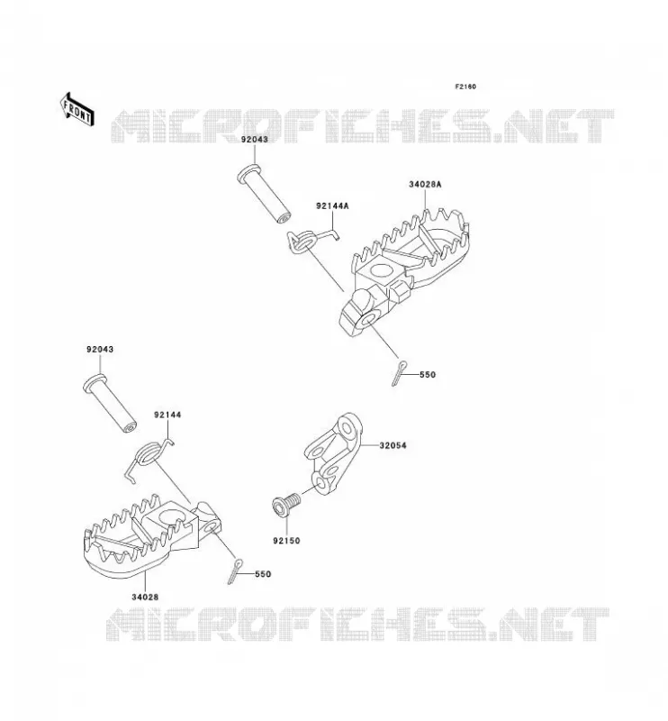 REPOSE PIED Kawasaki TOUT-TERRAIN 500 1999 KX500  KX500-E11