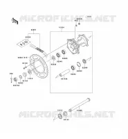MOYEU ARRIERE pour Kawasaki KX500 2004