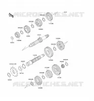 TRANSMISSION pour Kawasaki KX500 2004