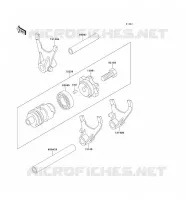 BARILLET/FOURCHETTE pour Kawasaki KX500 1991