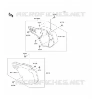 CACHE LAT&Eacute;RAL pour Kawasaki KX500 1991