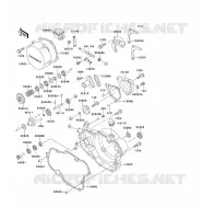 COUVERCLES MOTEUR pour Kawasaki KX500 1991