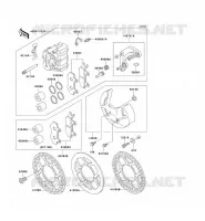 ETRIER AVANT pour Kawasaki KX500 1991