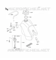RESERVOIR CARBURANT pour Kawasaki KX500 1991