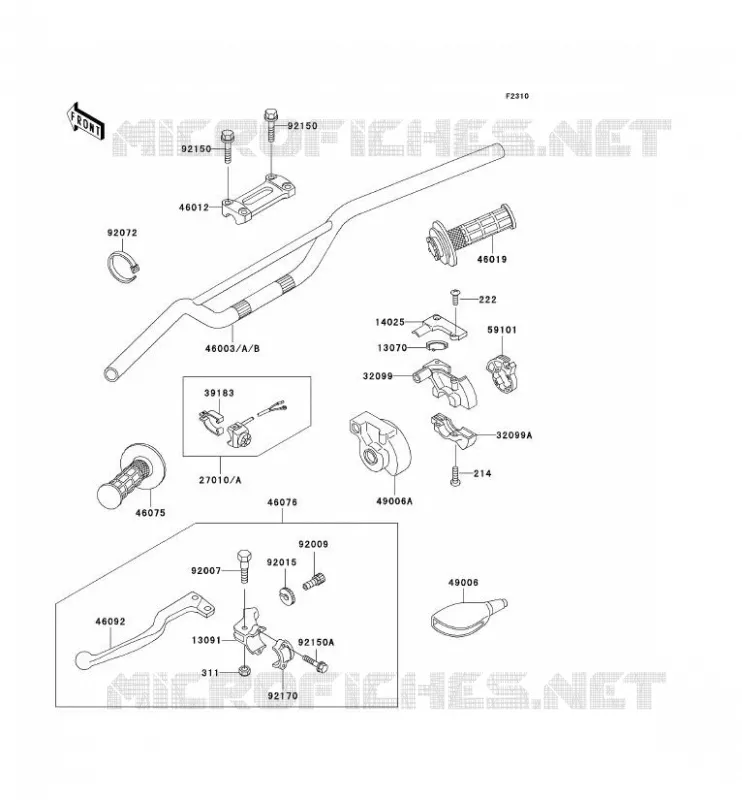GUIDON Kawasaki TOUT-TERRAIN 500 1994 KX500  KX500-E6
