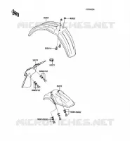 GARDE BOUE pour Kawasaki KX60 1985