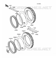 ROUE/PNEUS pour Kawasaki KX60 1985