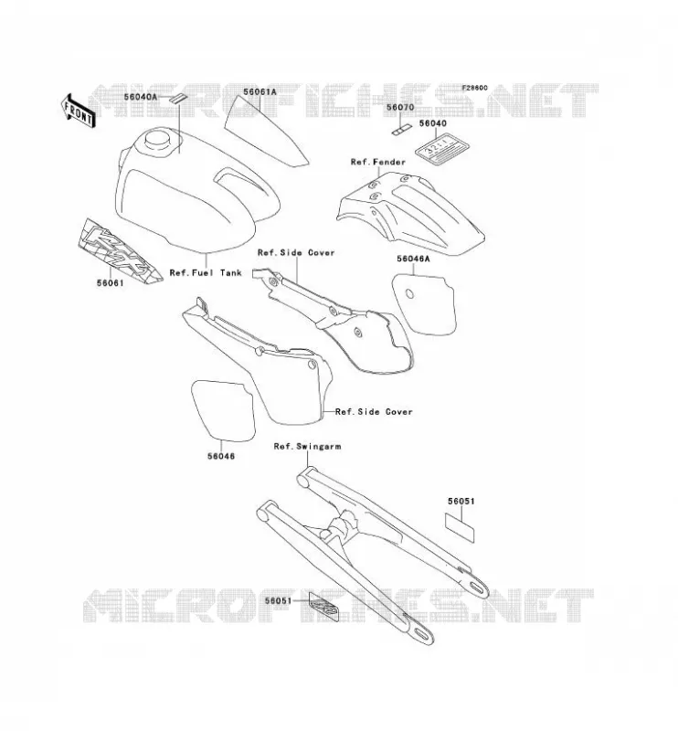 LABEL Kawasaki TOUT-TERRAIN 60 1997 KX60  KX60-B13