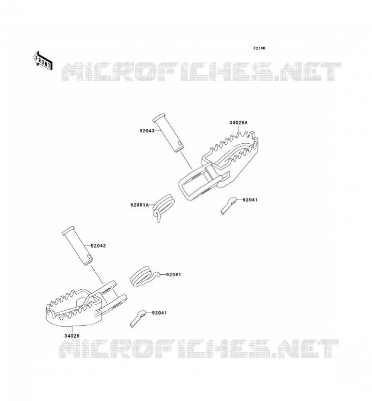 REPOSE PIED Kawasaki TOUT-TERRAIN 60 1999 KX60  KX60-B15