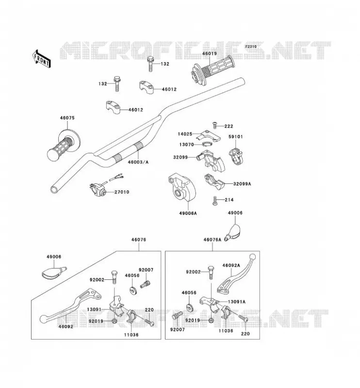 GUIDON Kawasaki TOUT-TERRAIN 60 2000 KX60  KX60-B16