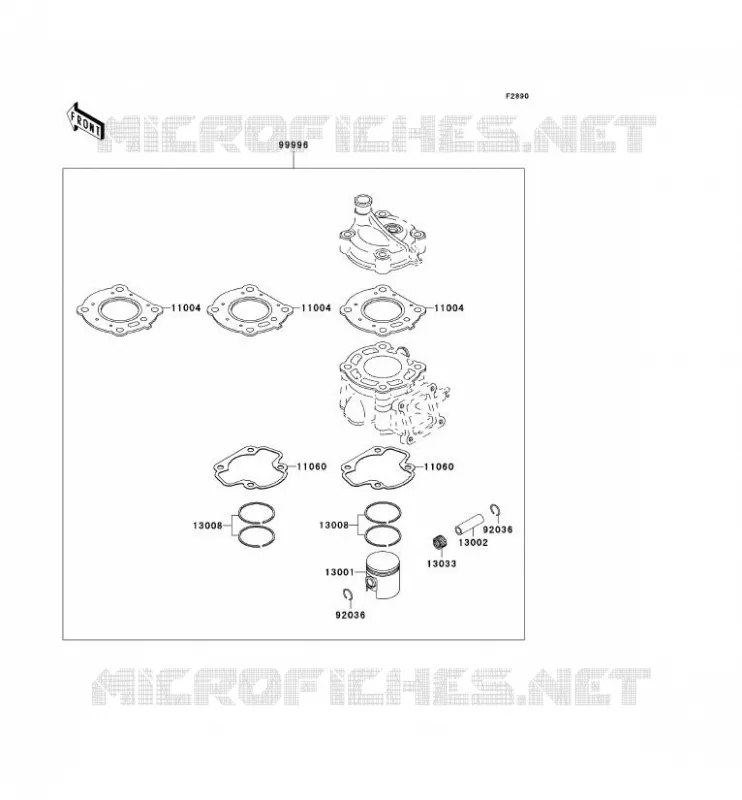 PIECE EN OPTION Kawasaki TOUT-TERRAIN 60 2000 KX60  KX60-B16