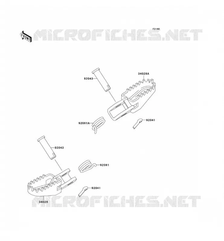 REPOSE PIED Kawasaki TOUT-TERRAIN 60 2002 KX60  KX60-B18