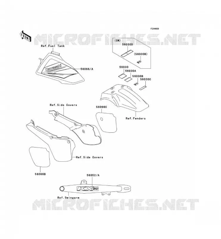 LABEL Kawasaki TOUT-TERRAIN 60 2003 KX60  KX60-B19