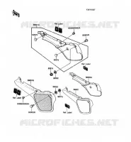 CACHE LAT&Eacute;RAL pour Kawasaki KX60 1988