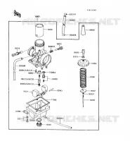 CARBURATEUR(2/2) pour Kawasaki KX60 1988