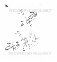 REPOSE PIED pour Kawasaki KX60 1988