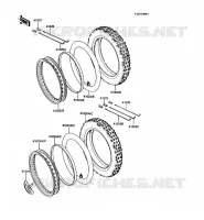 ROUE/PNEUS pour Kawasaki KX60 1988