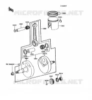 VILEBREQUIN/PISTON pour Kawasaki KX60 1988
