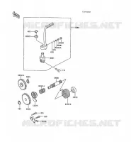 MECANISME DE KICK pour Kawasaki KX60 1988