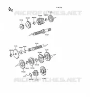 TRANSMISSION pour Kawasaki KX60 1988