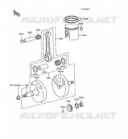 VILEBREQUIN/PISTON pour Kawasaki KX60 1988