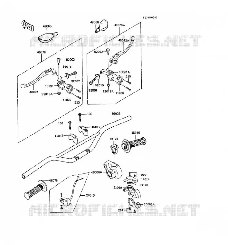 GUIDON Kawasaki TOUT-TERRAIN 60 1989 KX60  KX60-B5