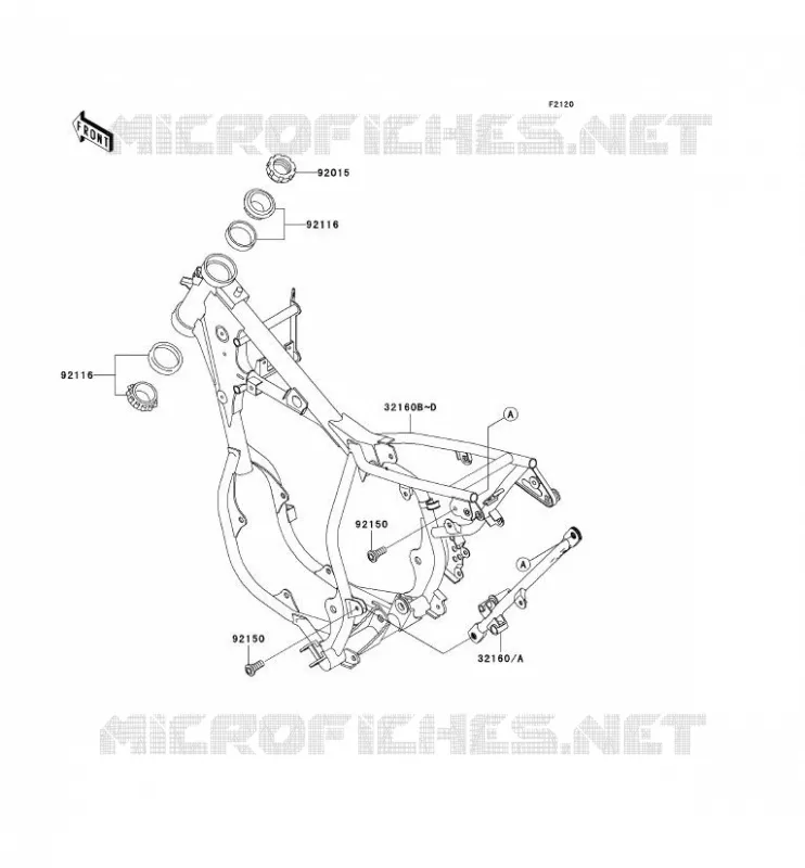 CH&Acirc;SSIS Kawasaki TOUT-TERRAIN 65 2001 KX65  KX65-A2