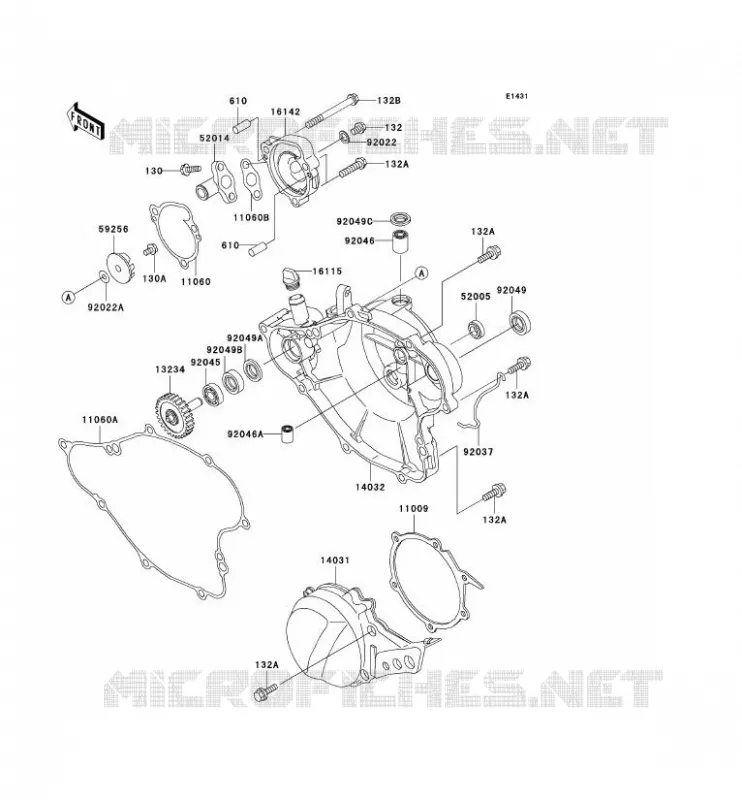 COUVERCLES MOTEUR Kawasaki TOUT-TERRAIN 65 2001 KX65  KX65-A2