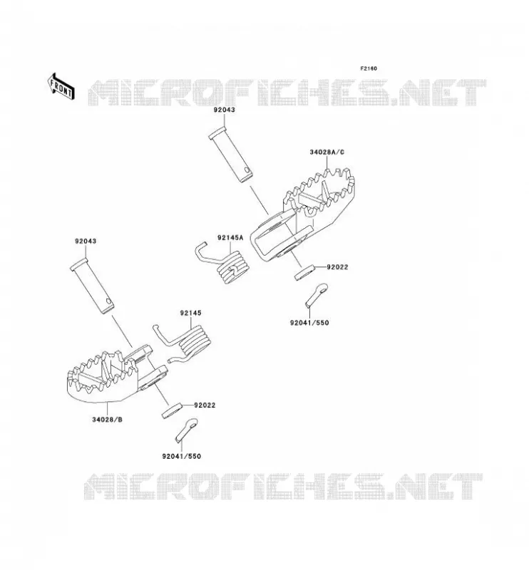 REPOSE PIED Kawasaki TOUT-TERRAIN 65 2002 KX65  KX65-A3