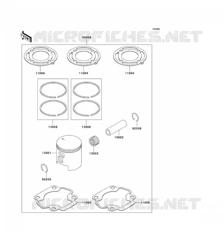 PIECE EN OPTION(KIT TOIT) Kawasaki TOUT-TERRAIN 65 2002 KX65  KX65-A3