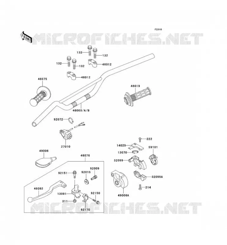GUIDON Kawasaki TOUT-TERRAIN 65 2003 KX65  KX65-A4