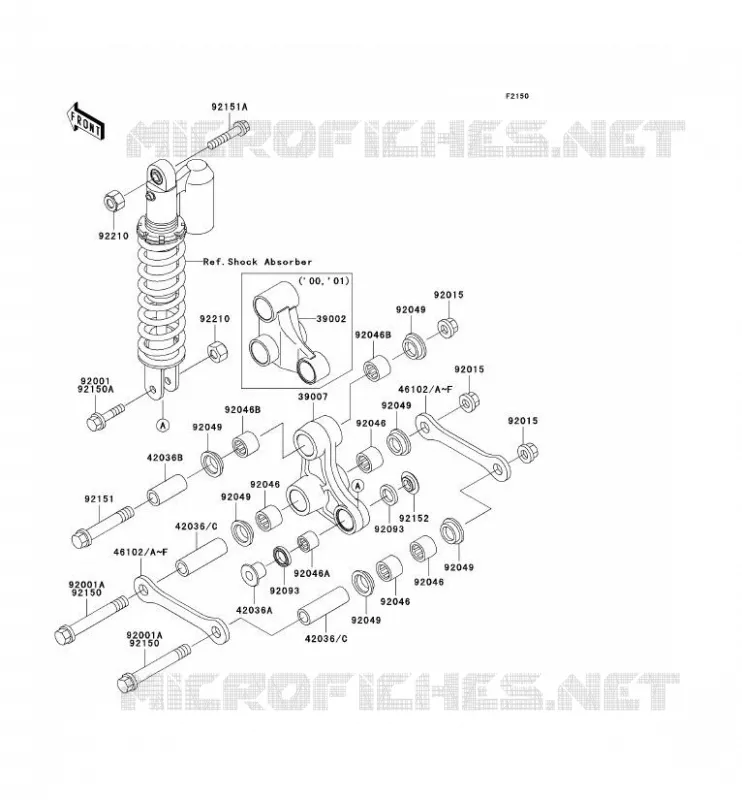 SUSPENSION Kawasaki TOUT-TERRAIN 65 2003 KX65  KX65-A4